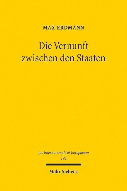 Die Vernunft zwischen den Staaten - Max Erdmann