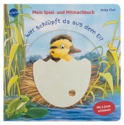 Cover-Bild zum Titel 'Mein Spiel- und Mitmachbuch. Wer schlüpft da aus dem Ei?' von 'Bärbel Müller'