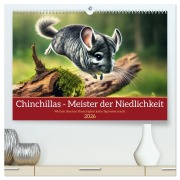Chinchillas - Meister der Niedlichkeit (hochwertiger Premium Wandkalender 2026 DIN A2 quer), Kunstdruck in Hochglanz - Kerstin Waurick