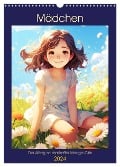 Mädchen. Der Alltag zauberhafter Manga-Girls (Wandkalender 2024 DIN A3 hoch), CALVENDO Monatskalender - Rose Hurley