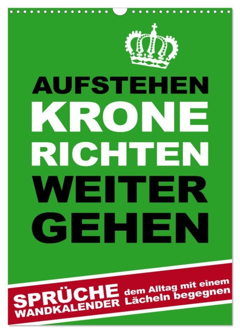 Aufstehen, Krone richten, weitergehen (Wandkalender 2026 DIN A3 hoch), CALVENDO Monatskalender - Steckandose Dmr