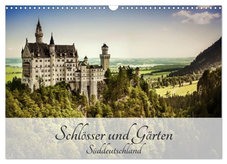 Schlösser und Gärten Süddeutschland (Wandkalender 2027 DIN A3 quer), CALVENDO Monatskalender - Andy D.