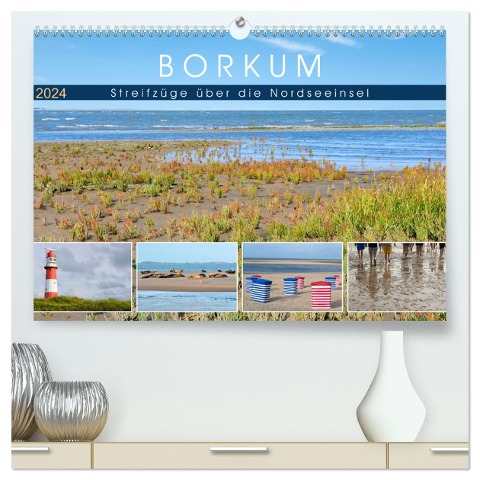Borkum: Streifzüge über die Nordseeinsel (hochwertiger Premium Wandkalender 2024 DIN A2 quer), Kunstdruck in Hochglanz - Tatjana Balzer