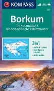 Cover-Bild zum Titel 'KOMPASS Wanderkarte 727 Borkum im Nationalpark Niedersächsisches Wattenmeer 1:15.000' von ''