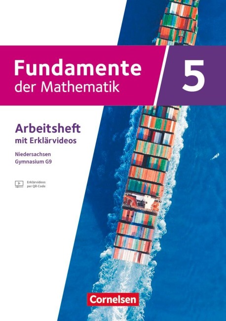 Fundamente der Mathematik 5. Schuljahr - Ausgabe Niedersachsen ab 2024 - Arbeitsheft zum Schulbuch mit Erklärfilmen -