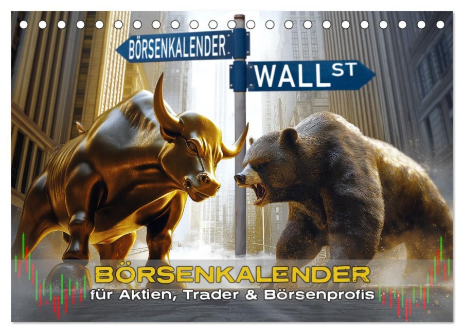 Börsenkalender - der Kalender für Aktien, Trader und Börsenprofis. (Tischkalender 2026 DIN A5 quer), CALVENDO Monatskalender - Mb Fotografie