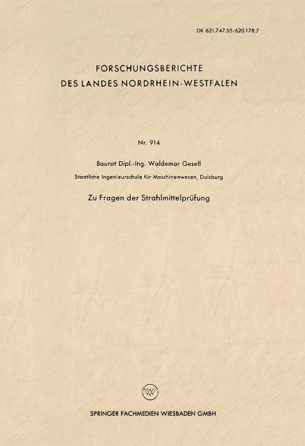 Zu Fragen der Strahlmittelprüfung - Waldemar Gesell