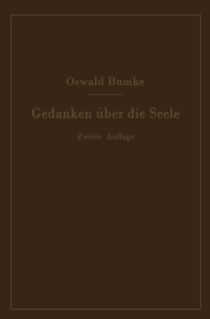 Gedanken über die Seele - Oswald Bumke