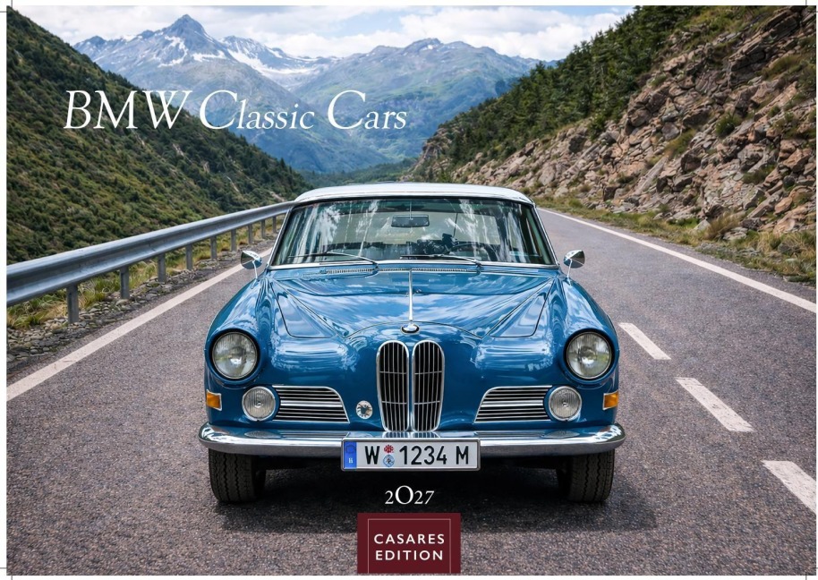 BMW Classic Cars Kalender 2027 - Wandkalender | Fotokalender Oldtimer 35x50cm BMW Odltimer - Hochwertiger Oldtimer Kalender. - 