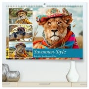 Cover-Bild zum Titel 'Savannen-Style. Stilvoller Raubkatzen-Chic (hochwertiger Premium Wandkalender 2026 DIN A2 quer), Kunstdruck in Hochglanz' von 'Rose Hurley'