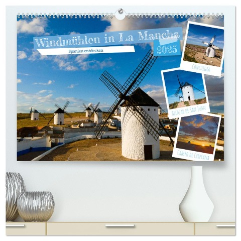 Windmühlen in La Mancha (hochwertiger Premium Wandkalender 2025 DIN A2 quer), Kunstdruck in Hochglanz - Frauke Scholz