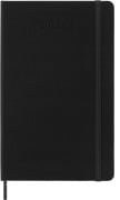 Moleskine 18 Monate Tagesnotizkalender 2025/2026, L/A5, 1 Tag = 1 Seite, Fester Einband, Schwarz - 