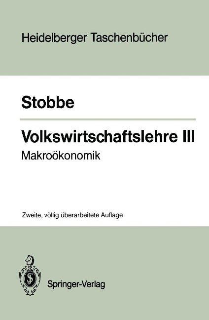 Volkswirtschaftslehre III - Alfred Stobbe