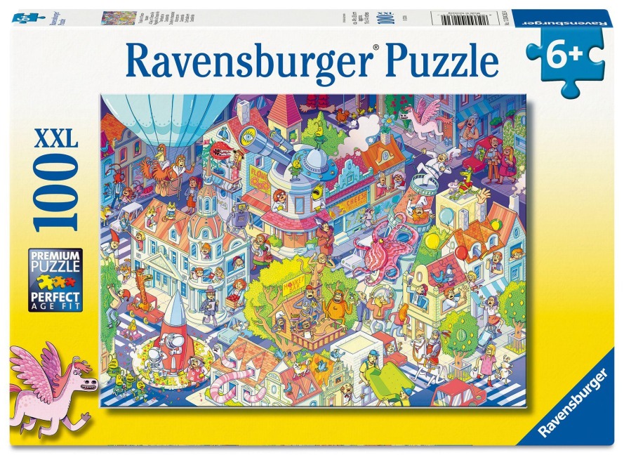 Kinderpuzzle 100 XXL Teile - Trubel in Chaoshausen - 