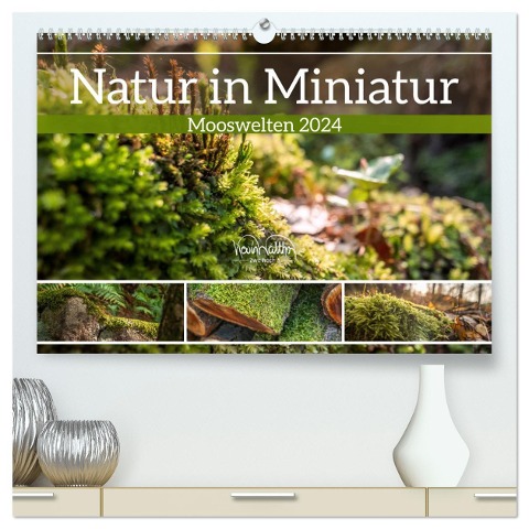 Natur in Miniatur - Mooswelten (hochwertiger Premium Wandkalender 2024 DIN A2 quer), Kunstdruck in Hochglanz - Kevin Walther