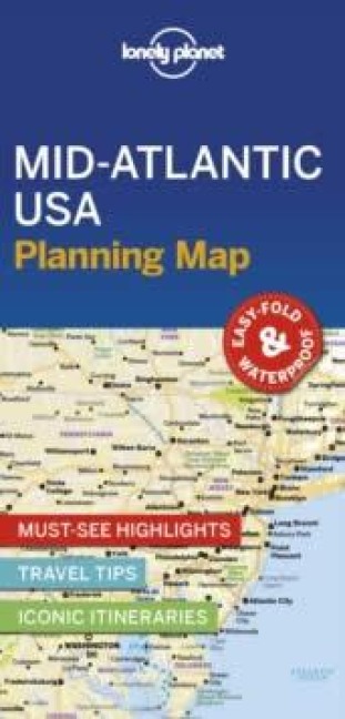 Lonely Planet Mid-Atlantic USA Planning Map - Lonely Planet