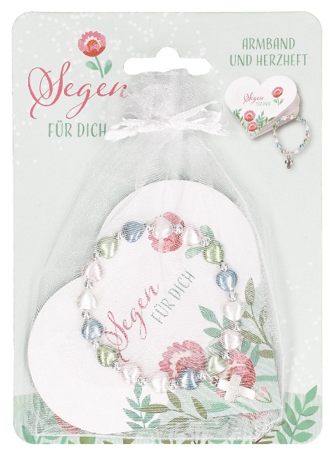 Segen für dich. Segensarmband mit Geschenkheft in Herzform - 