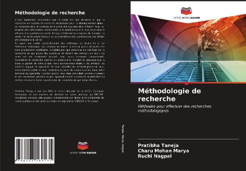 Méthodologie de recherche - Pratibha Taneja, Charu Mohan Marya, Ruchi Nagpal