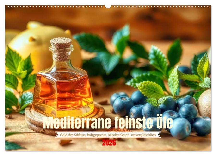 Mediterrane feinste Öle (Wandkalender 2026 DIN A2 quer), CALVENDO Monatskalender - Torsten Irmer