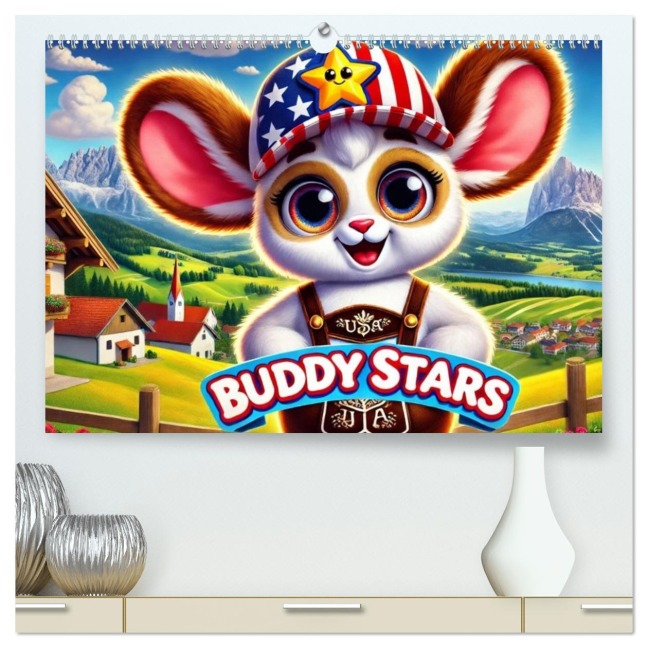 Buddy Stars - Abenteuer für Kinder (hochwertiger Premium Wandkalender 2026 DIN A2 quer), Kunstdruck in Hochglanz - Marco Warstat
