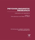 Cover-Bild zum Titel 'Psycholinguistic Research (PLE: Psycholinguistics)' von ''