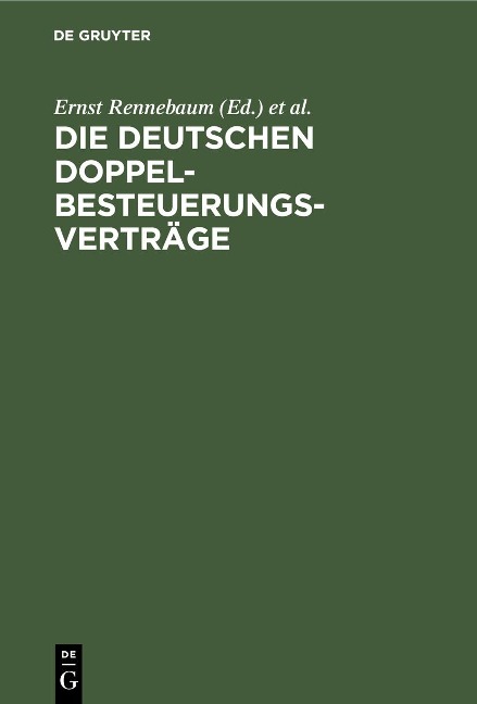 Die deutschen Doppelbesteuerungsverträge - 