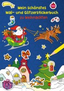Cover-Bild zum Titel 'Mein schönstes Mal- und Glitzerstickerbuch zu Weihnachten' von 'Silke Reimers'