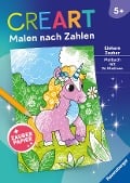 Ravensburger CreArt Malen nach Zahlen ab 5: Einhorn Zauber, Malbuch, 24 Motive, Zauberpapier - 