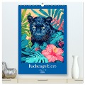 Dschungeltiere im Pop-Art Stil (hochwertiger Premium Wandkalender 2025 DIN A2 hoch), Kunstdruck in Hochglanz - Liselotte Brunner-Klaus