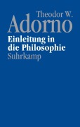 Cover-Bild zum Titel 'Einleitung in die Philosophie (1959/60)' von 'Theodor W. Adorno'