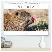 Cover-Bild zum Titel 'NUTRIA mit Nachwuchs (hochwertiger Premium Wandkalender 2026 DIN A2 quer), Kunstdruck in Hochglanz' von 'SchnelleWelten SchnelleWelten'