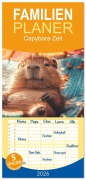 Cover-Bild zum Titel 'Familienplaner 2026 - Capybara Zeit mit 5 Spalten (Wandkalender, 21 x 45 cm) CALVENDO' von 'Steffen Gierok-Latniak'
