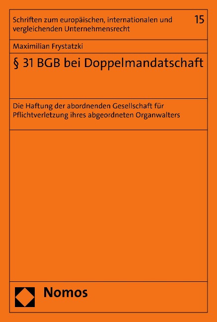 § 31 BGB bei Doppelmandatschaft - Maximilian Frystatzki