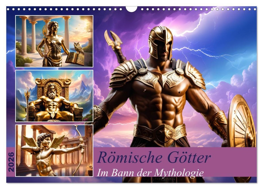 Römische Götter (Wandkalender 2026 DIN A3 quer), CALVENDO Monatskalender - Claudia Kleemann