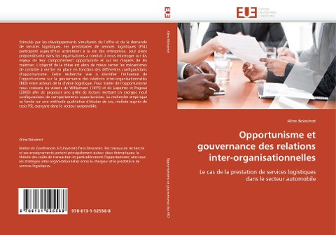 Opportunisme et gouvernance des relations inter-organisationnelles - Aline Boissinot