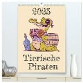 Tierische Piraten (hochwertiger Premium Wandkalender 2025 DIN A2 hoch), Kunstdruck in Hochglanz - Luca Schmidt