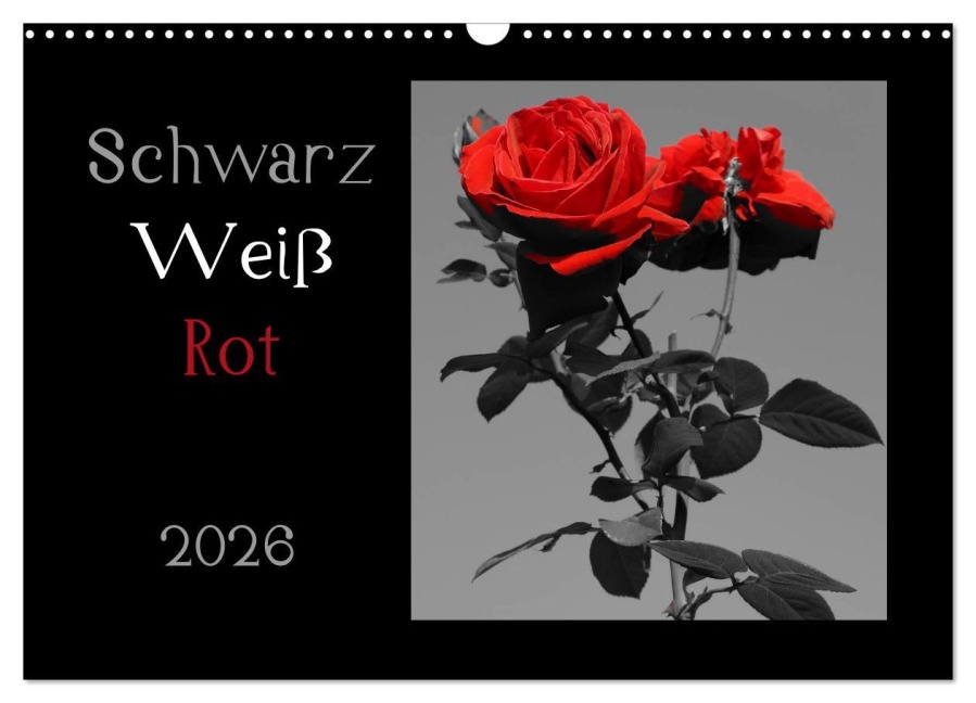 Schwarz-Weiß-Rot (Wandkalender 2026 DIN A3 quer), CALVENDO Monatskalender - Flori Flori0