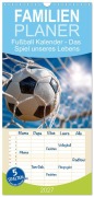 Cover-Bild zum Titel 'Familienplaner 2027 - Fußball Kalender - Das Spiel unseres Lebens mit 5 Spalten (Wandkalender, 21 x 45 cm) CALVENDO' von 'Mb Fotografie'