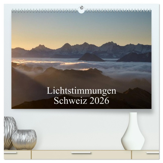 Lichtstimmungen Schweiz 2026 (hochwertiger Premium Wandkalender 2026 DIN A2 quer), Kunstdruck in Hochglanz - Thomas Wahli