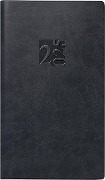 rido/idé 7016903015 Taschenkalender Modell Taschenplaner int. (2025)| 2 Seiten = 1 Woche| A6| 144 Seiten| Kunstleder-Einband| schwarz - 