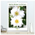 Weiße Blüten im Grünen (hochwertiger Premium Wandkalender 2024 DIN A2 hoch), Kunstdruck in Hochglanz - Gisela Kruse