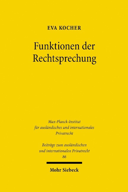 Funktionen der Rechtsprechung - Eva Kocher