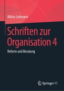 Cover-Bild zum Titel 'Schriften zur Organisation 4' von 'Niklas Luhmann'