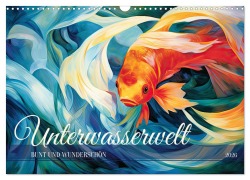 Cover-Bild zum Titel 'Unterwasserwelt, bunt und wunderschön (Wandkalender 2026 DIN A3 quer), CALVENDO Monatskalender' von 'Sabine Löwer'
