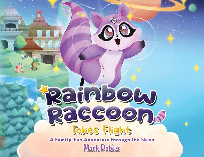 Rainbow Raccoon Takes Flight - Mark Dobies