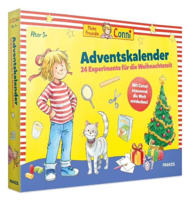 FRANZIS 67207 - Meine Freundin Conni Adventskalender, 24 Experimente für die Weihnachtszeit, für Kinder ab 5 Jahren - 