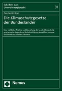 Cover-Bild zum Titel 'Die Klimaschutzgesetze der Bundesländer' von 'Constantin Beye'