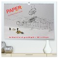 PAPERminis ¿ Ein Mixed-Media-Figuren-Projekt mit Stift und Papier (hochwertiger Premium Wandkalender 2025 DIN A2 quer), Kunstdruck in Hochglanz - Frauke Gimpel