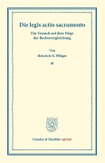 Cover-Bild zum Titel 'Die legis actio sacramento.' von 'Heinrich H. Pflüger'