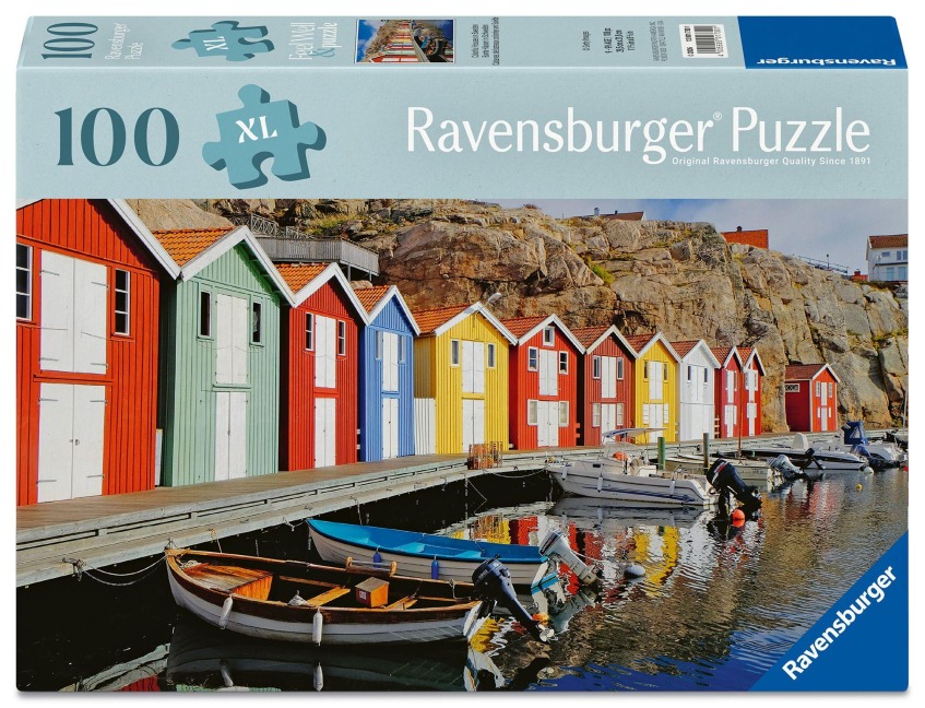 Erwachsenenpuzzle 100 XL-Teile - Bunte Häuser in Schweden - 